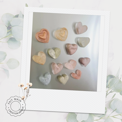 Lot de 4 magnets cœurs – Collection “Tendre Romance”