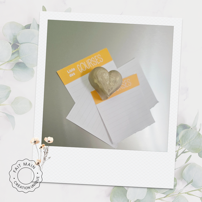 Lot de 4 magnets cœurs – Collection “Tendre Romance”