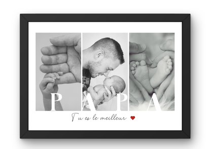 Cadre photo - PAPA - Cadeau fête des pères