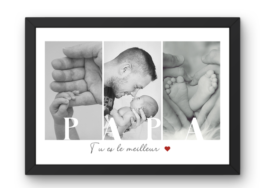 Cadre photo - PAPA - Cadeau fête des pères
