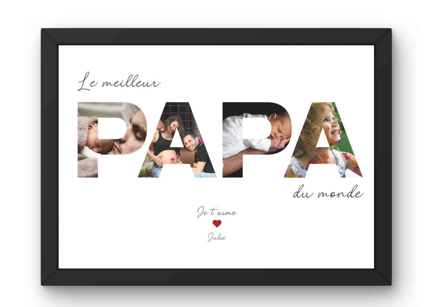 Cadre photo - PAPA - Cadeau fête des pères avec photos