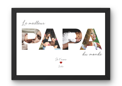 Cadre photo - PAPA - Cadeau fête des pères avec photos