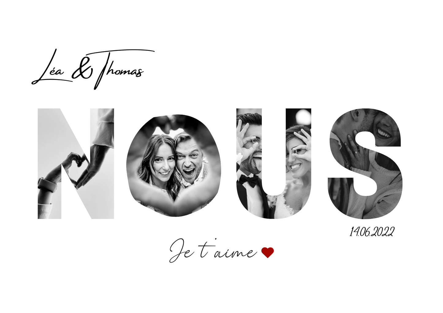 Cadre photo personnalisé - NOUS –