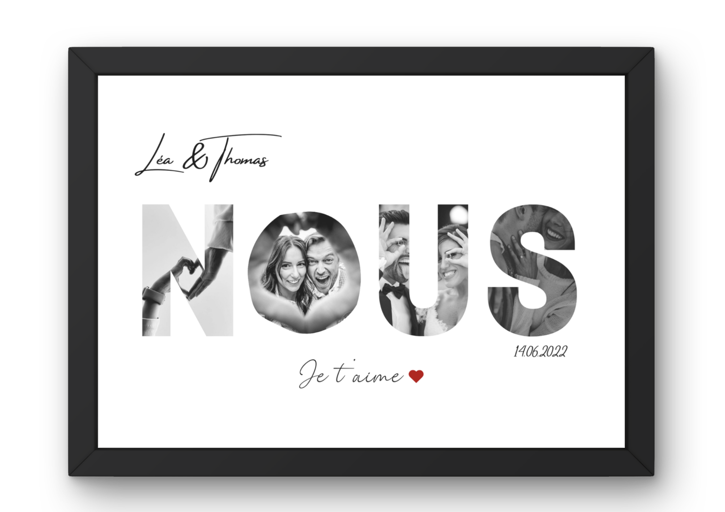 Cadre photo personnalisé - NOUS –