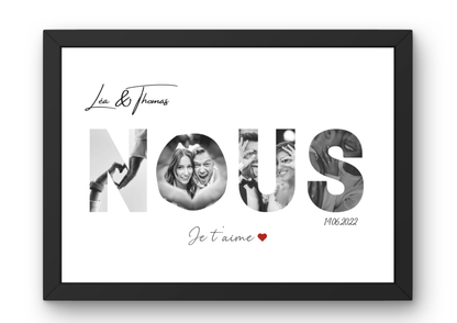 Cadre photo personnalisé - NOUS –