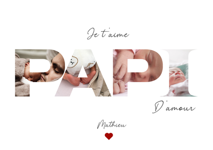 Cadre photo PAPI – Cadeau fête des grands-pères ou d’anniversaire