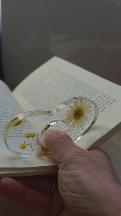 Ensemble bijoux lecture – Marque-page fleuri + Bague de lecture assortie