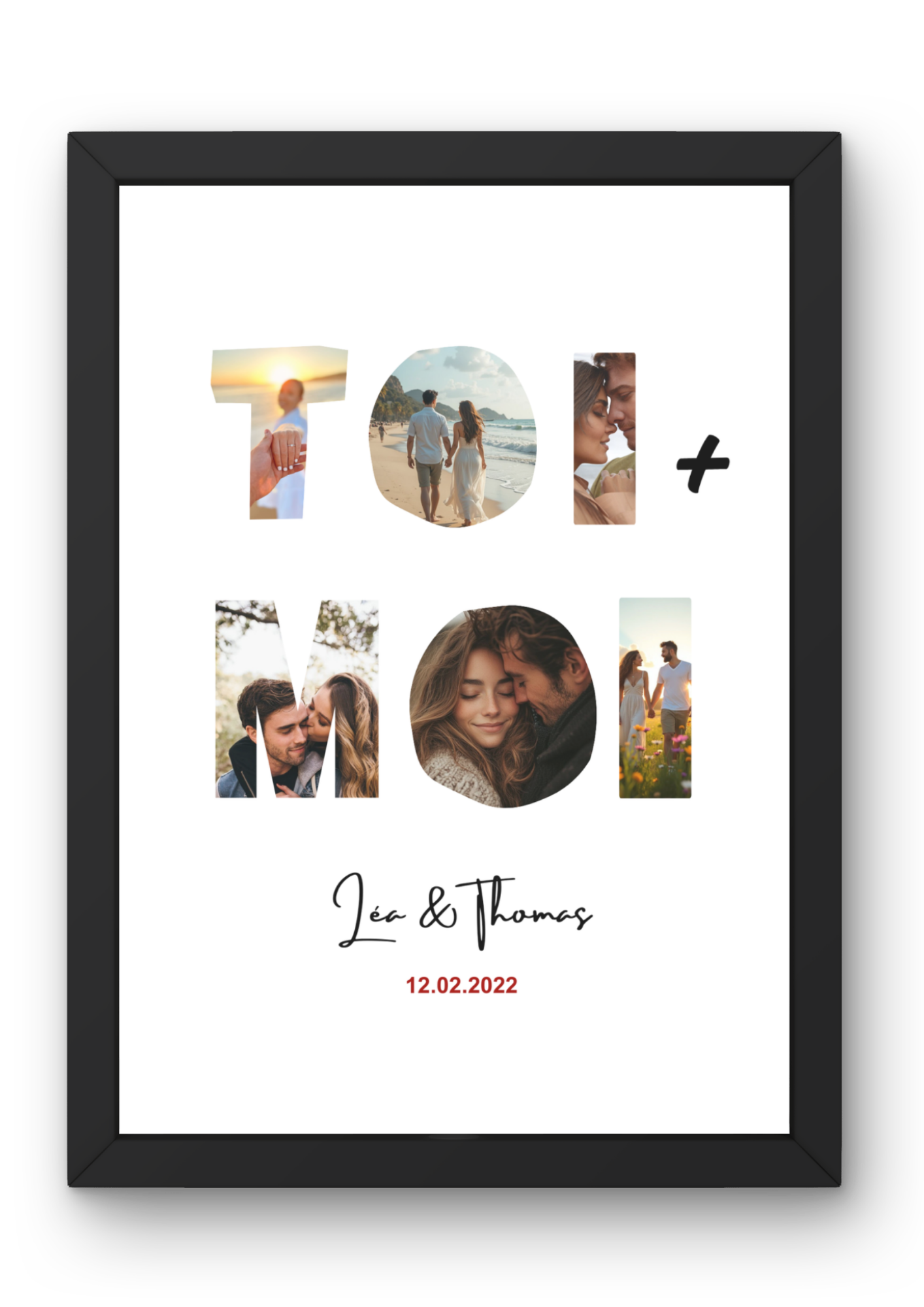 Cadre photo Toi et moi version 2 – Cadeau st valentin - amour