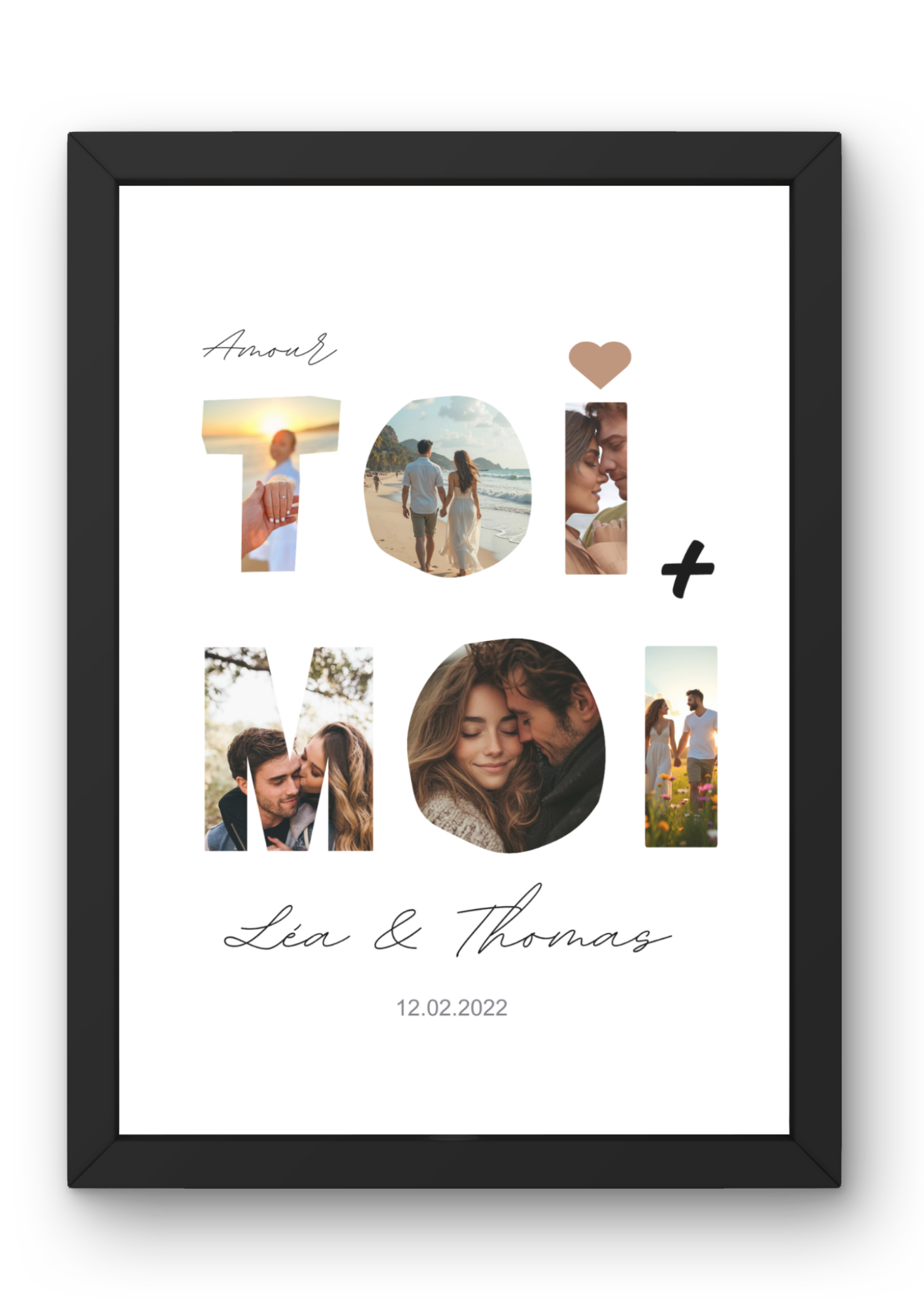 Cadre photo Toi et moi – Cadeau st valentin - amour