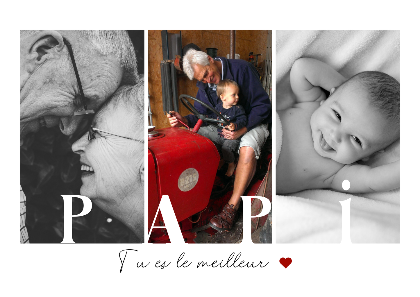 Cadre photo personnalisé PAPI – Cadeau fête des grands-pères ou d’anniversaire